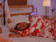 DTSG-005 Fiery Busty Japanese Beauty in Black Stockings GetsWildlyFuckedOnSofa