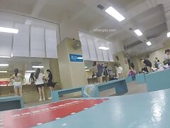 Water_World_Womens_Dressing_Room Hot Girls Take Turns Pleasing His Thick Manhood