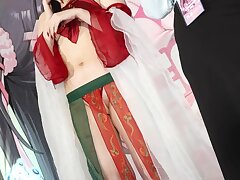 cosfa3 Japanese Beauty Kneels to Give Hot Blowjob During Steamy Webcam Show