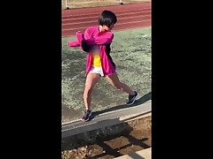 athl_2 Lustful Asian Teen Teases With Soaked Underwear for Seduction