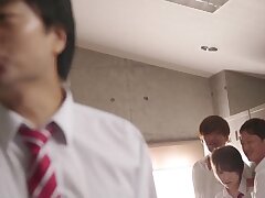 HND-766 Adorable Pigtailed Japanese Beauty Gets Rough Doggystyle Action