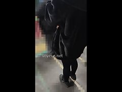 OTF279X Naughty Schoolgirl Seduces Guys on Busy Subway Trip