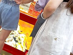 KFC_Short_kirt_flesh-colored_stockings_semi_transparent Sizzling Asian Temptress in Panties Takes Him Deep to Ecstasy