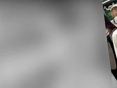 32866 Hot Sultry Redhead and Seductive Japanese Girl Take On Massive Cock